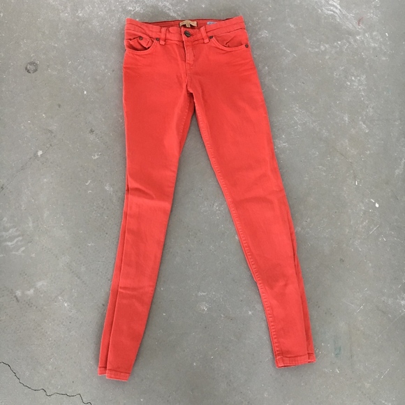 Sanctuary Salmon Pink Skinny Jeans - Picture 2 of 4